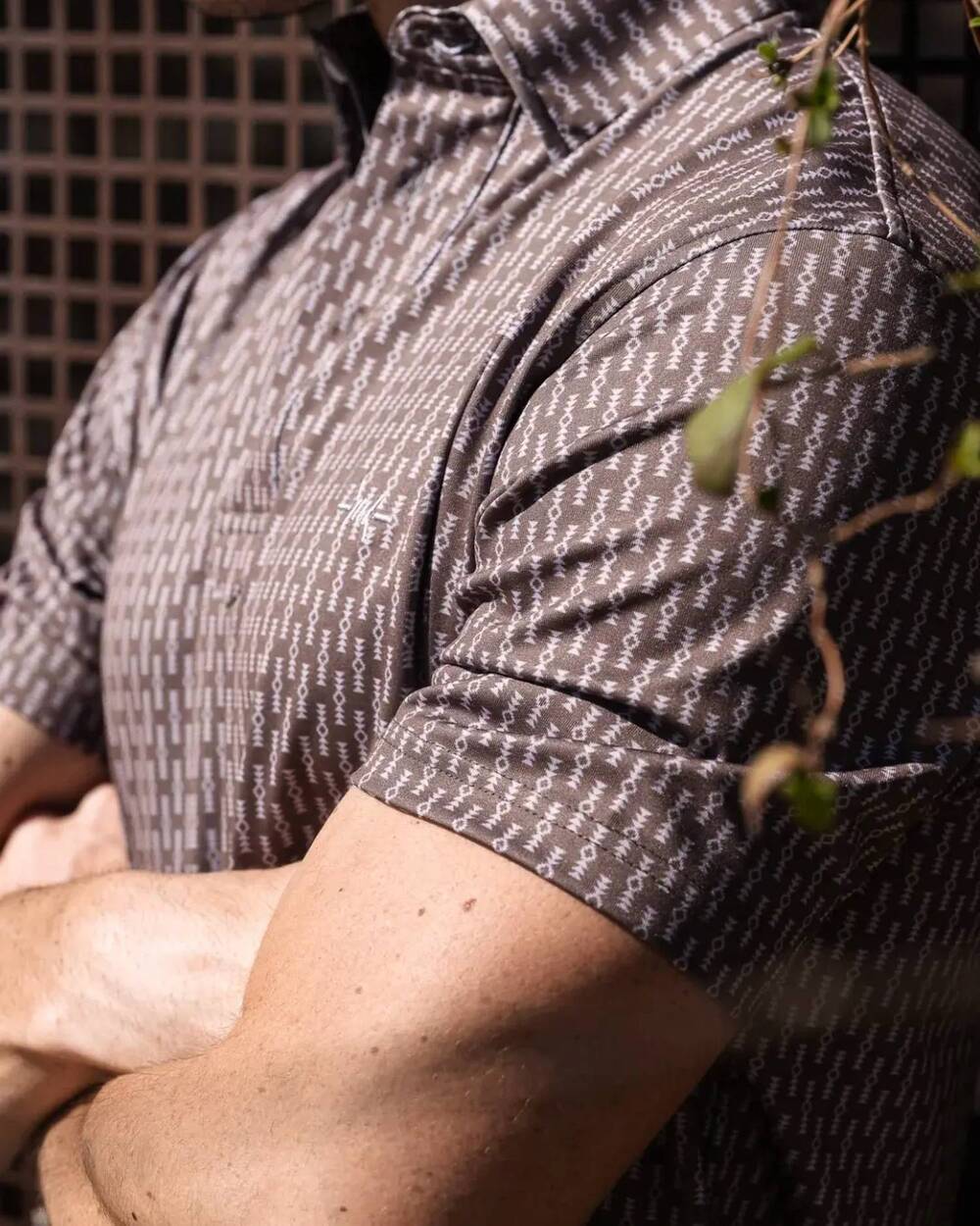 NEW TEXAS STANDARD traditions polo shirt in pecan serape - Picture 2 of 3